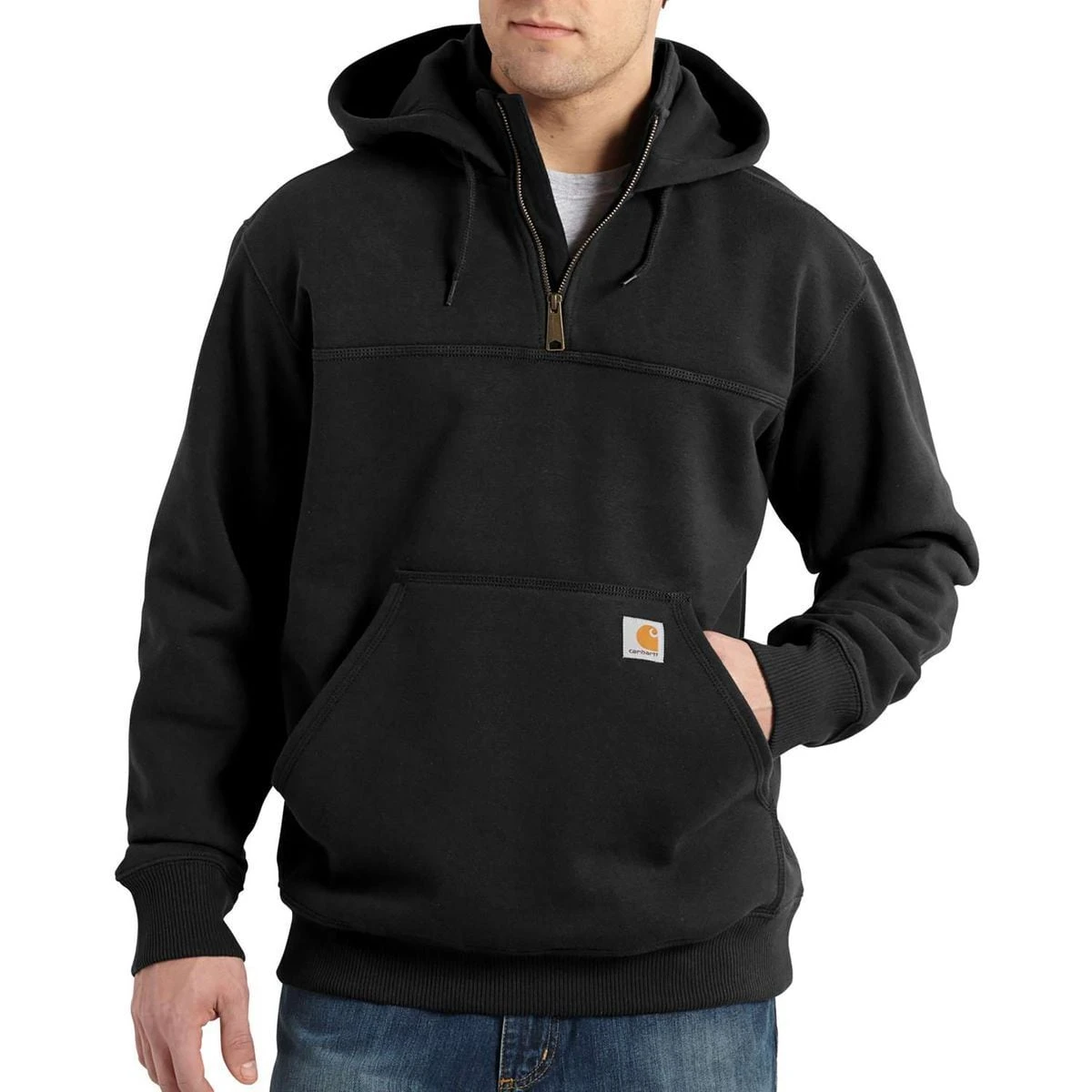 Carhartt Rain Defender Paxton Hooded Mock-Zip Sweatshirt - Men's 5 Carhartt Rain Defender Paxton Hooded Mock-Zip Sweatshirt - Men's - Image 3
