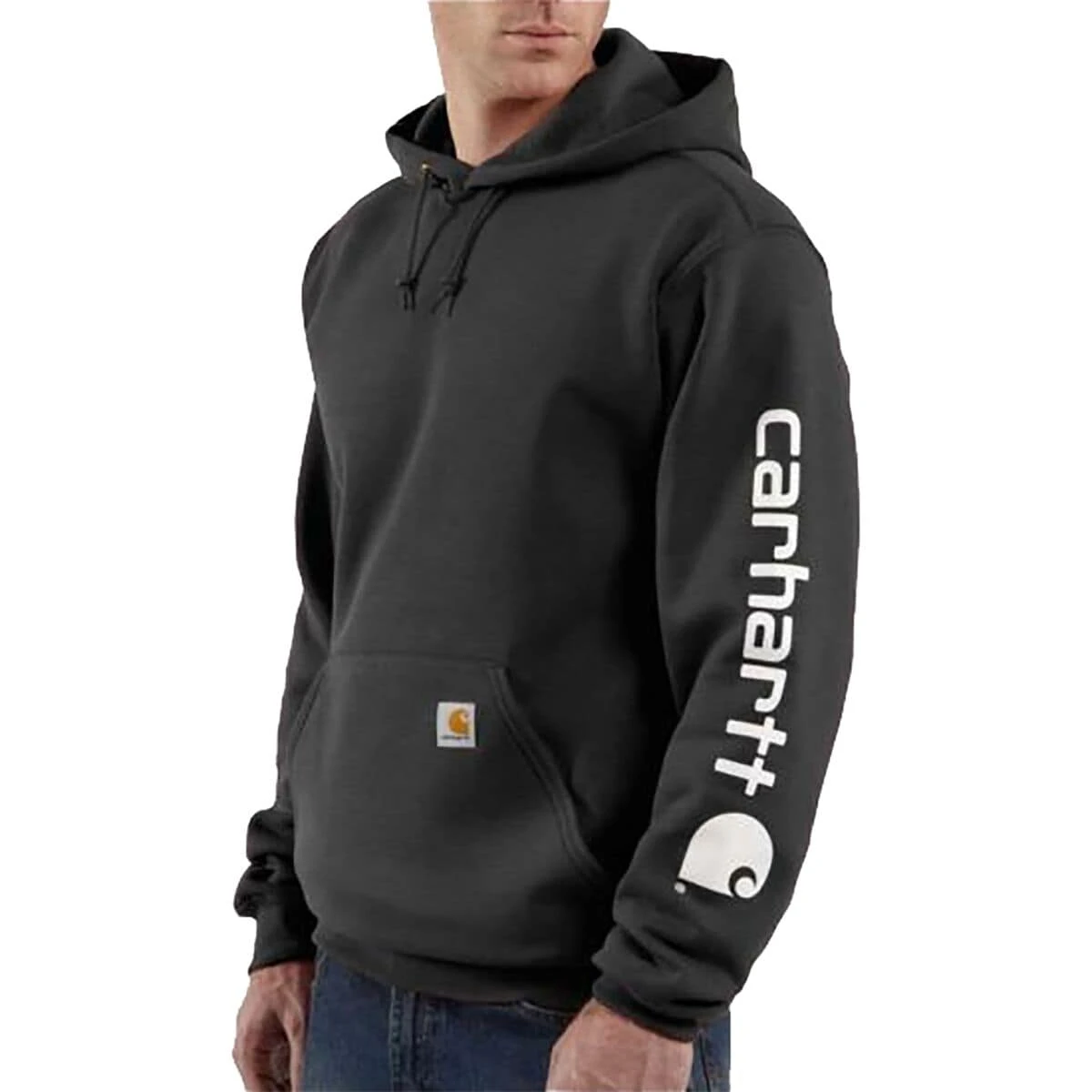 Carhartt Midweight Signature Sleeve Hooded Sweatshirt - Men's 4 Carhartt Midweight Signature Sleeve Hooded Sweatshirt - Men's - Image 2