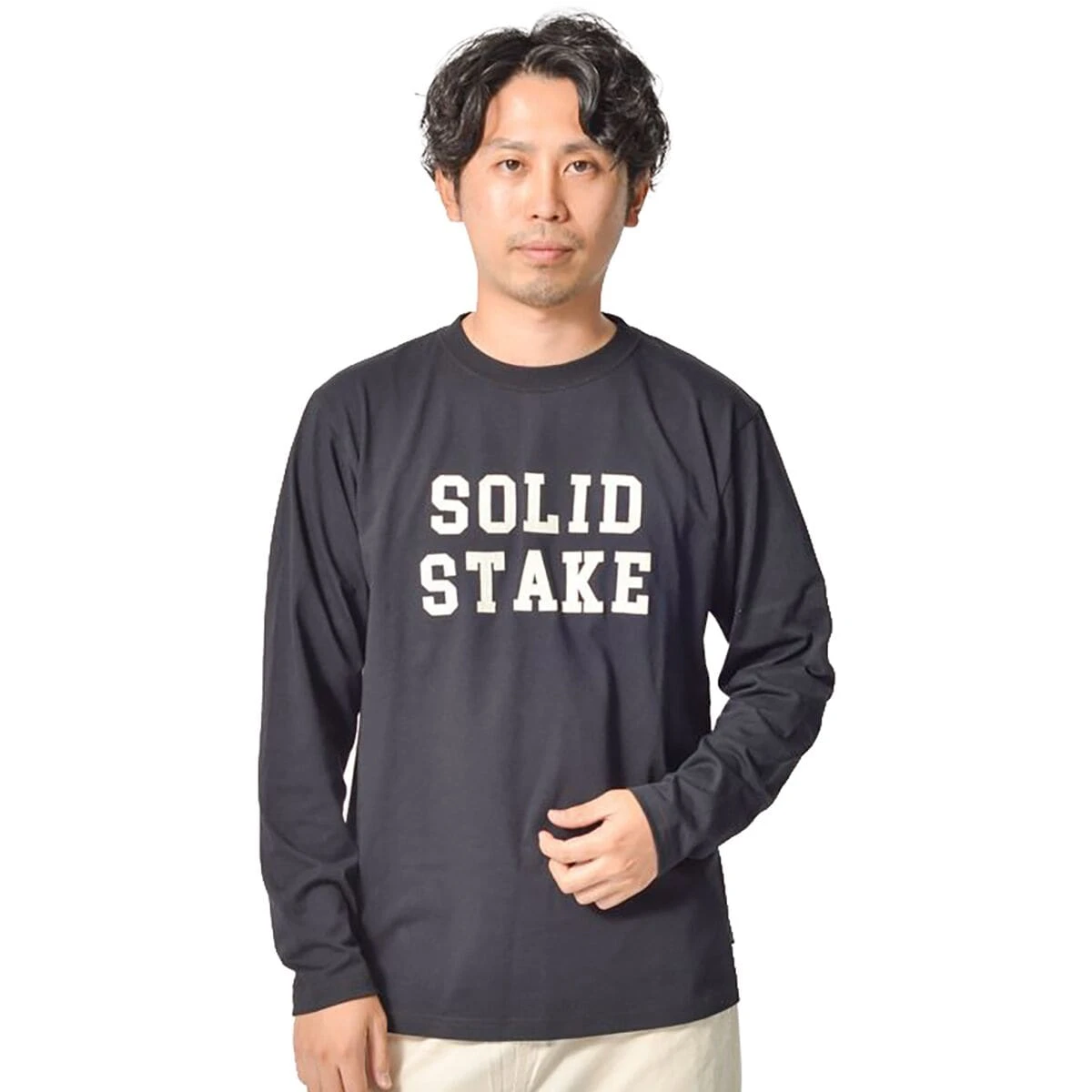 Snow Peak Solid Stake Felt Logo Long-Sleeve T-Shirt - Men's 3 Snow Peak Solid Stake Felt Logo Long-Sleeve T-Shirt - Men's