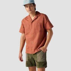 Textured Cotton Short-Sleeve Button Up - Men's -Unicus Shop COCSHE