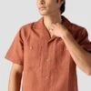 Textured Cotton Short-Sleeve Button Up - Men's -Unicus Shop COCSHE D11
