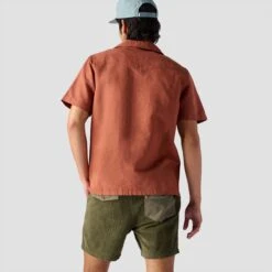 Textured Cotton Short-Sleeve Button Up - Men's -Unicus Shop COCSHE D9