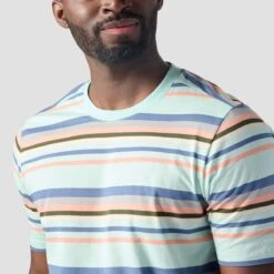 Stoic Short-Sleeve Striped T-Shirt - Men's -Unicus Shop EGGBLUSTR D2