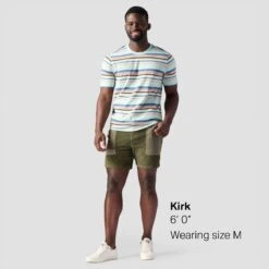 Stoic Short-Sleeve Striped T-Shirt - Men's -Unicus Shop EGGBLUSTR D4