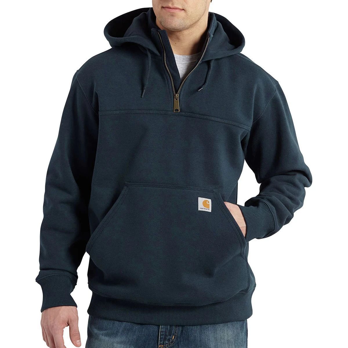 Carhartt Rain Defender Paxton Hooded Mock-Zip Sweatshirt - Men's 4 Carhartt Rain Defender Paxton Hooded Mock-Zip Sweatshirt - Men's - Image 2
