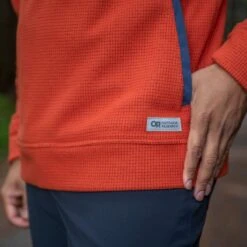 Outdoor Research Trail Mix Snap Pullover Fleece - Men's -Unicus Shop RED D3